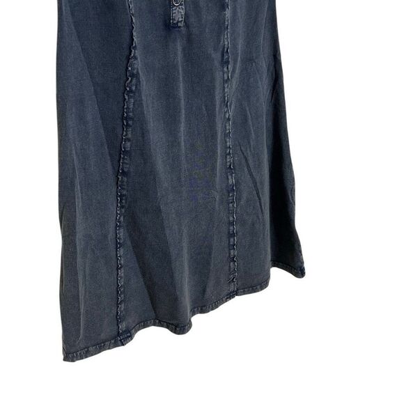 BDG Urban Outfitters Acid Wash Short Sleeve Snap Henley Dress Blue Size Small - Picture 5 of 8